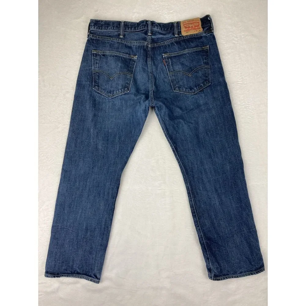 Levi's 501‎ Button Fly Denim Jeans Mens Blue Size 38x30 (36x29 Measured)